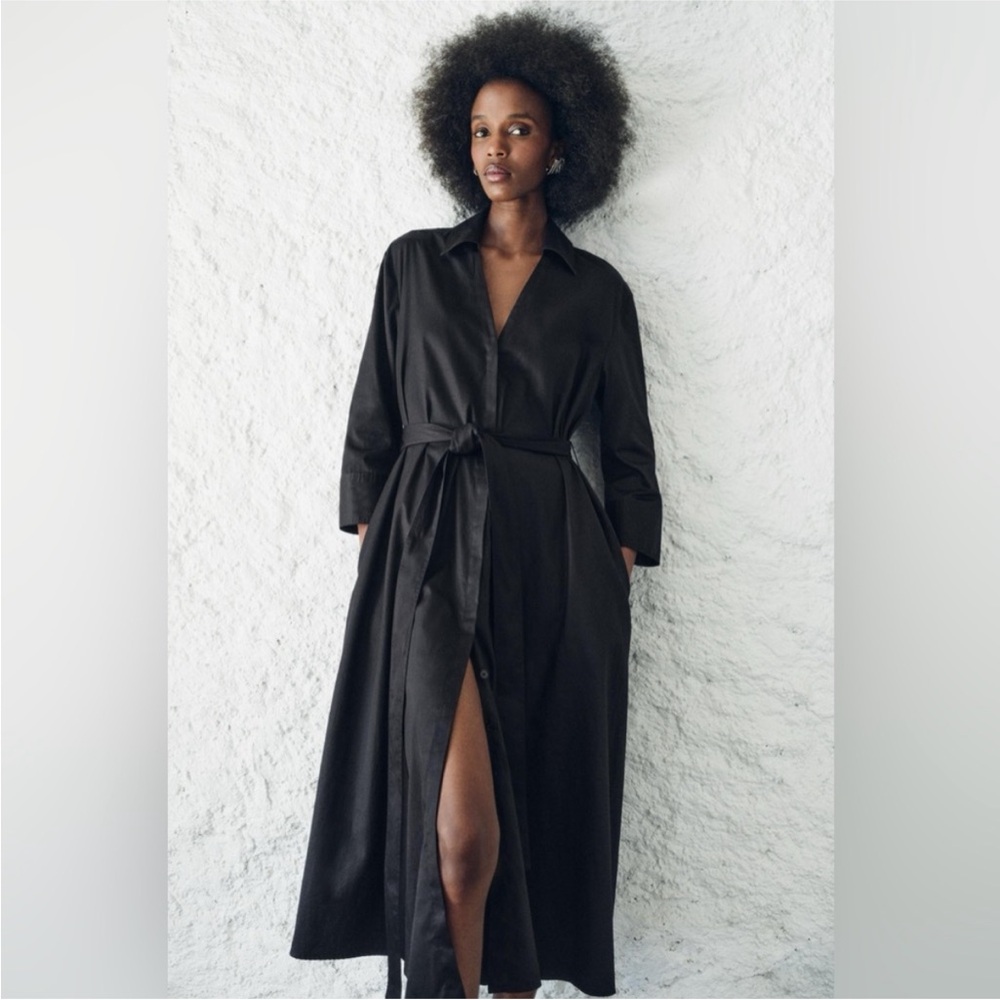 🖤NEW🖤 100% Cotton Midi Dress with Pockets